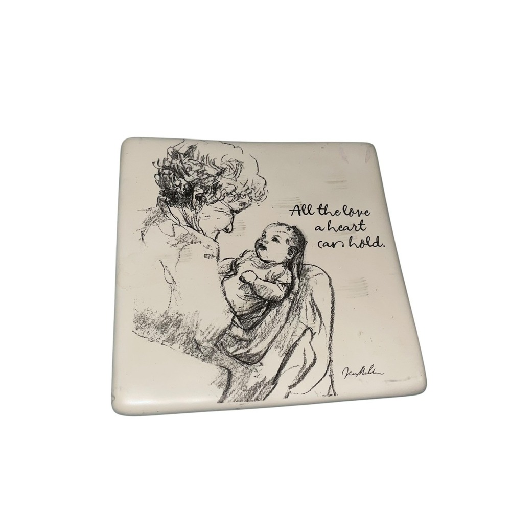 Hallmark Ken Sheldon Ceramic‎ Tile Artwork All The Love A Heart Can Hold